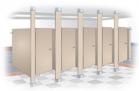 Bathroom Partitions - Solid Plastic - Floor to Ceiling Mount
